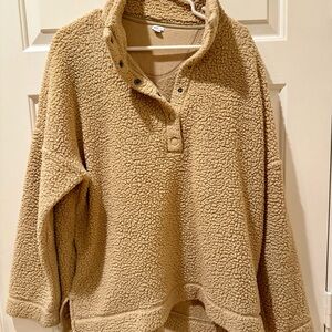 Aerie Tan Fleece Jacket